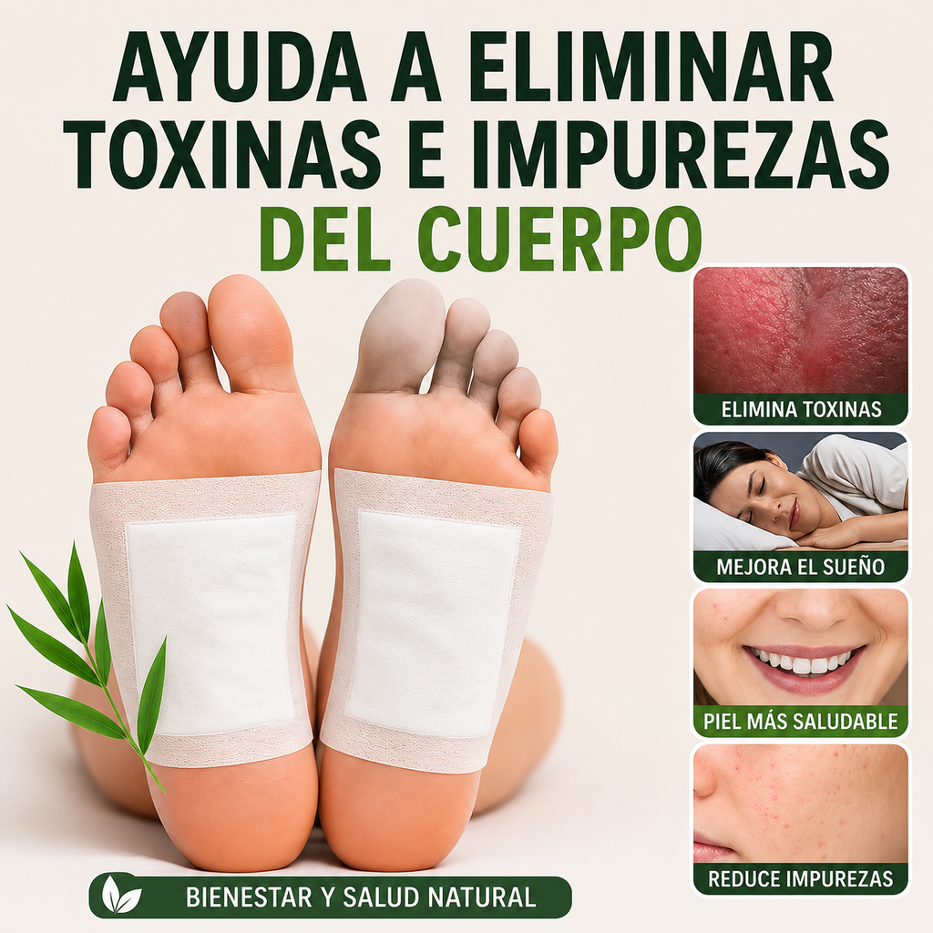 Parches Kinoki Para Pies – Descanso y Bienestar Mientras Duermes 👣✨