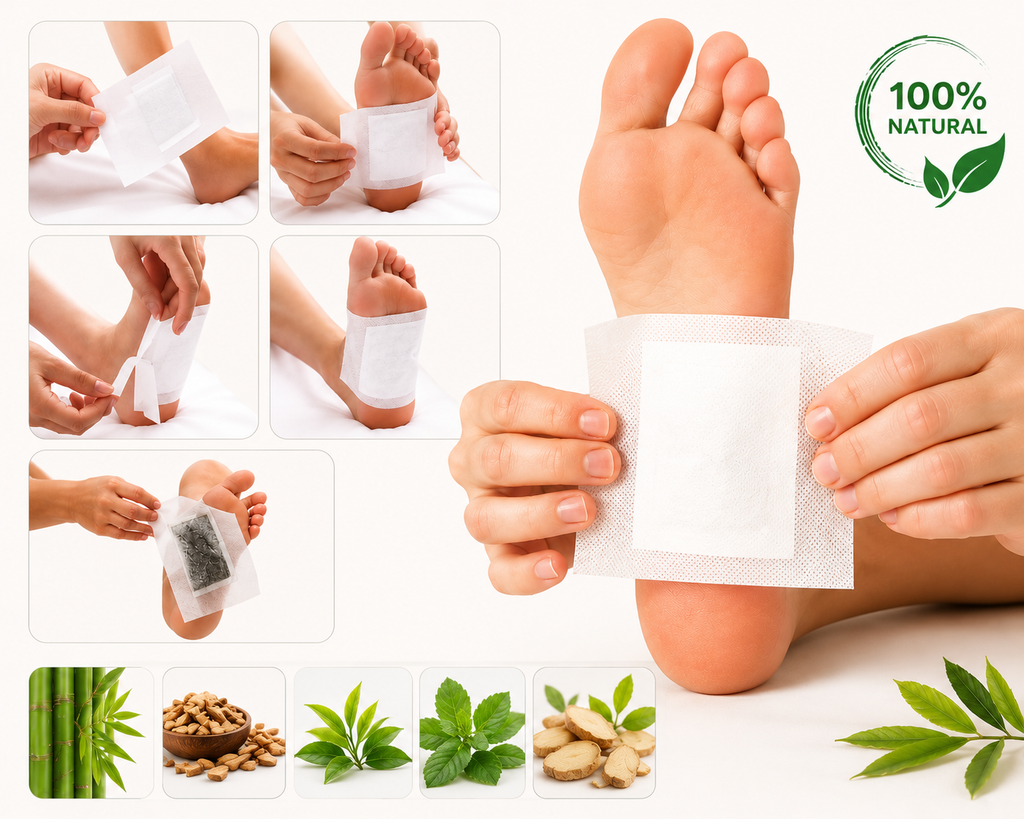 Parches Kinoki Para Pies – Descanso y Bienestar Mientras Duermes 👣✨