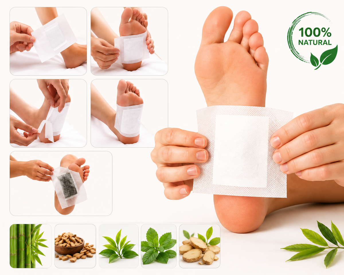 Parches Kinoki Para Pies – Descanso y Bienestar Mientras Duermes 👣✨