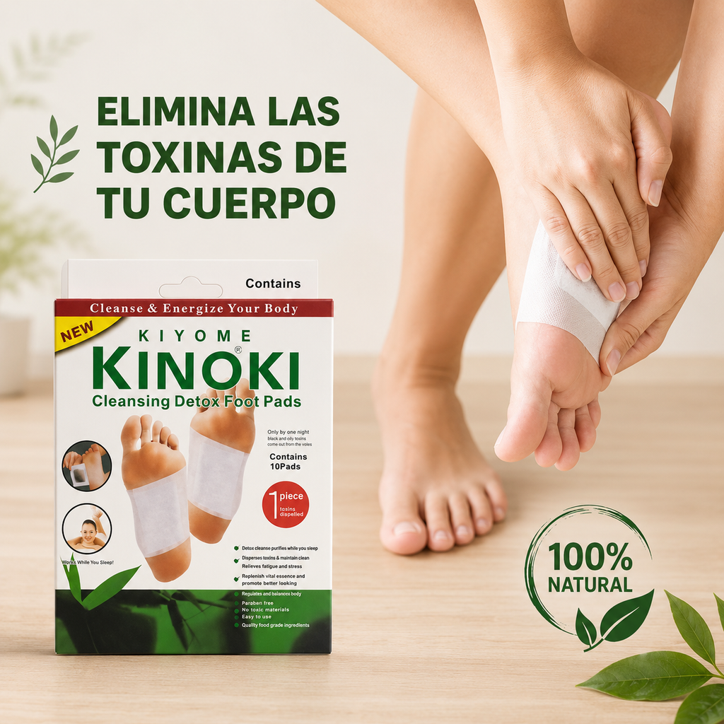 Parches Kinoki Para Pies – Descanso y Bienestar Mientras Duermes 👣✨