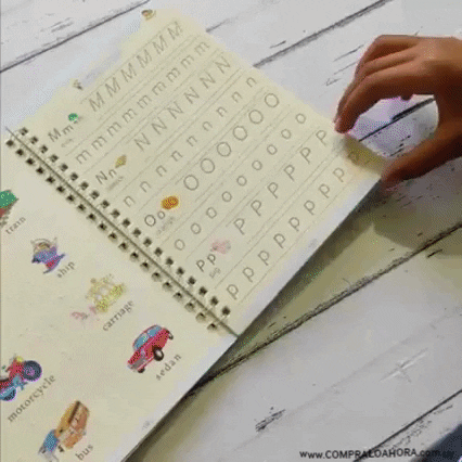 Cuaderno Mágico Reutilizable para Niños – Kit de Aprendizaje 4 en 1 con Tinta que Desaparece